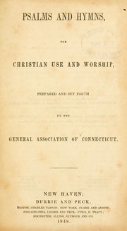Cover of: Psalms and hymns, for Christian use and worship