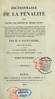 Cover of: Dictionnaire de la pénalité dans toutes les parties du monde connu ...