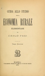 Cover of: Guida allo studio della economia rurale elementare