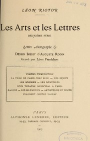 Cover of: Les arts et les lettres: frontispice et lettre autographe de Pubis de Chavannes