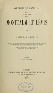 Cover of: Montcalm et Lévis \