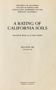 Cover of: A rating of California soils