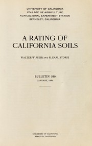 Cover of: A rating of California soils by Walter Wallace Weir