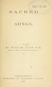 Cover of: Sacred songs