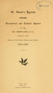 Cover of: Occasional and textual hymns