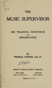 The music supervisor by Tapper, Thomas