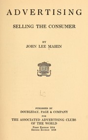 Cover of: Advertising by John Lee Mahin