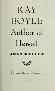 Cover of: Kay Boyle by Joan Mellen