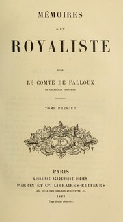 Cover of: Mémoires d'un royaliste