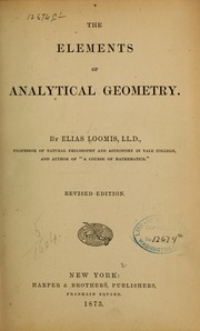 Cover of: The elements of analytical geometry by Elias Loomis