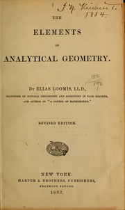 Cover of: The elements of analytical geometry