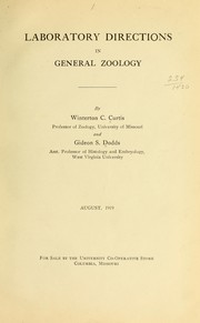 Cover of: Laboratory directions in general zoology