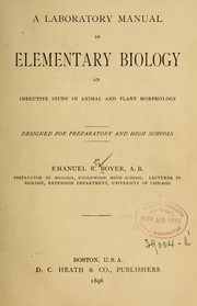 Cover of: A laboratory manual in elementary biology | Emanuel Roth Boyer