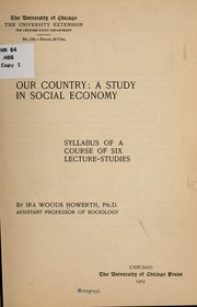 Cover of: Our country: a study in social economy