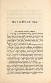 Cover of: The war for the Union: from Fort Sumter to Atlanta