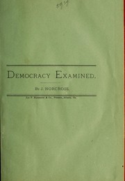 Cover of: Democracy examined by Jonathan Norcross