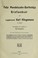 Cover of: Felix Mendelssohn-Bartholdys Briefwechsel mit Legationsrat Karl Klingemann in London