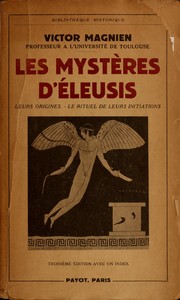 Cover of: Les mystères d'Éleusis by Victor Magnien