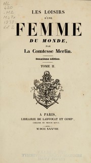 Cover of: Loisirs d'une femme du monde by Merlin, María de las Mercedes Santa Cruz y Montalvo comtesse de