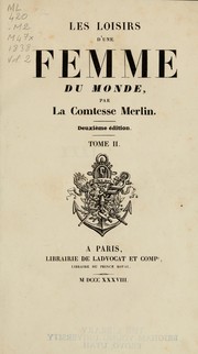 Cover of: Loisirs d'une femme du monde