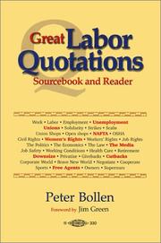 Cover of: The Great Labor Quotations: Sourcebook and Reader