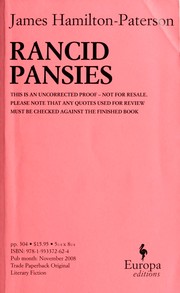 Cover of: Rancid pansies by James Hamilton-Paterson