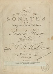 Cover of: Trois sonates progressive et chiffres pour la harpe