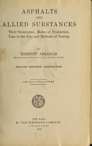 Cover of: Asphalts and allied substances by Herbert Abraham, Herbert Abraham