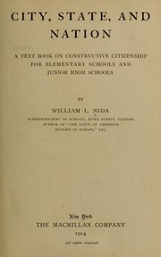 Cover of: City, state, and nation by William Lewis Nida