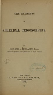 Cover of: The elements of spherical trigonometry