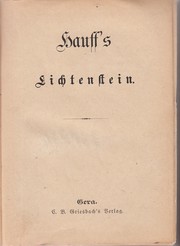 Cover of: Hauffs Lichtenstein