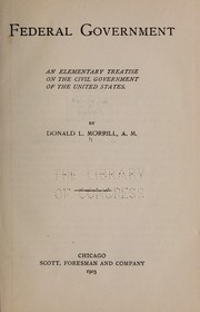 Cover of: Federal government ... by Donald L. Morrill