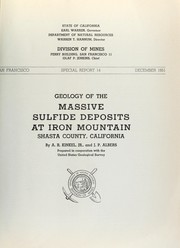 Cover of: Geology of the massive sulfide deposits at Iron Mountain: Shasta County, California