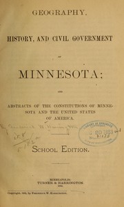 Geography, history, and civil government of Minnesota by Frederick W.] [from old catalog Harrington