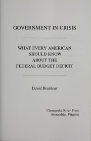 Cover of: Government in crisis by David Brashear