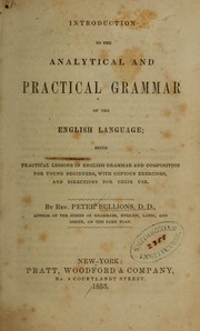 Cover of: Introduction to the analytical and practical grammar of the English language