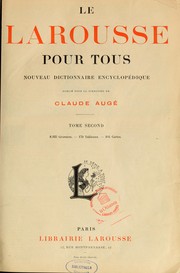 Cover of: Le Larousse pour tous (Tome Second, L-Z) by Pierre Larousse