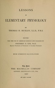 Cover of: Lessons in elementary physiology