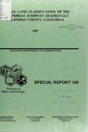 Cover of: Mineral land classification of the San Andreas 15-minute quadrangle, Calaveras County, California by Gary Charles Taylor