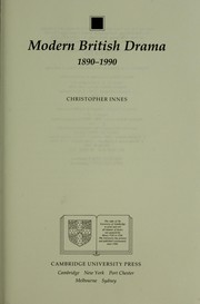 Cover of: Modern British drama, 1890-1990 by C. D. Innes