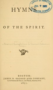 Cover of: Hymns of the spirit by Samuel Longfellow