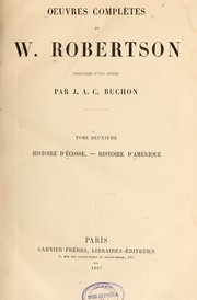 Cover of: Oeuvres complètes by William Robertson
