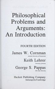 Cover of: Philosophical problems and arguments: an introduction
