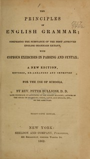 Cover of: The principles of English grammar