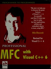 Cover of: Professional MFC with Visual C [plus] [plus] 6 by Mike Blaszczak