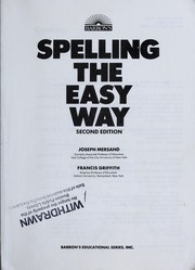 Cover of: Spelling the easy way by Joseph E. Mersand