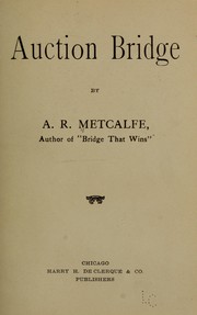 Cover of: Auction bridge