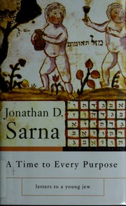 Cover of: A time to every purpose: letters to a young Jew