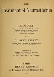 Cover of: The treatment of neurasthenia | Adrien Proust