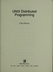 Cover of: UNIX distributed programming